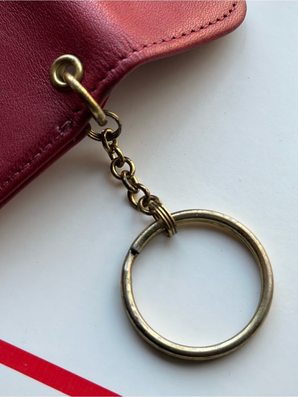 Coach Mini Keychain Pouch - Red - Picture 10 of 10